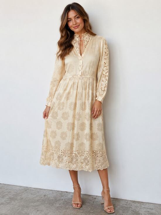 umi collections anne crimmins Dresses & Skirts - umi collections anne crimmins Ivory Silk Dress Women's Size 14 Vintage